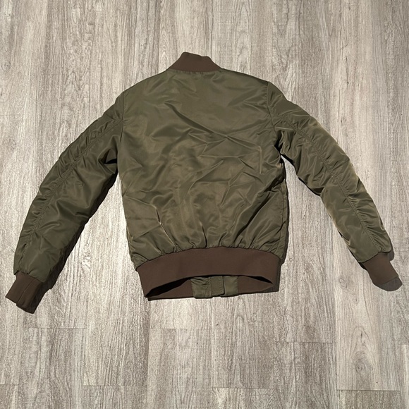 The Group Babaton army green zip up bomber jacket - Picture 3 of 16